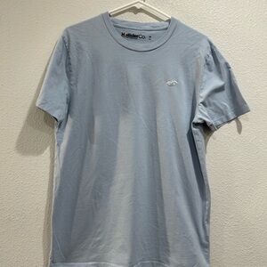 Hollister Mens Icon Sky Blue Crew Neck Shirt Size Medium